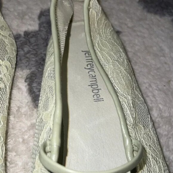 NEW ANTHROPOLOGIE Jeffrey Campbell Swan-Lake Lace Flats Mint Women's Size 9 - Picture 4 of 4
